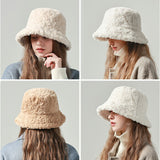 バケットハット レディース 冬 通販 バケハ ふわふわ もこもこ帽子 ハット 帽子 イヤーマフ 耳当て 耳あて 防寒 おしゃれ オシャレ 女性 学生 かわいい 可愛い カジュアル 冬小物
