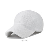 ボアキャップ 冬 通販 キャップ ボア 帽子 ぼうし レディース メンズ 野球帽 ベースボールキャップ 防寒対策 あったか 暖かい ふんわり 面ファスナー 調節可 裏地付き シンプル 無地