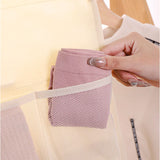 ウォールポケット両面収納 下着 バッグ 通販 収納ポケット ポケット 吊り下げ収納 吊り下げ ラック ハンガー式 メッシュ 通気性 洗える 仕切り 靴下 衣類 ブラジャー 小物 ハンカチ