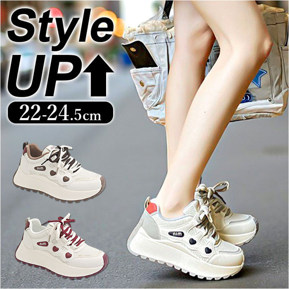 ダッドスニーカー 厚底 レディース 通販 厚底スニーカー スニーカー ローカットスニーカー ダッドシューズ 厚底靴 厚底シューズ 靴 シューズ ボリュームソール 歩きやすい 美脚 かわいい