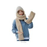 レディース フード付きマフラー 通販 マフラー 帽子 ネックウォーマー 防寒 防風 保温 フード付き 暖かい 手袋 かわいい おしゃれ 帽子マフラー ユニセックス 防寒対策 冷え対策 男女兼用