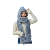 レディース フード付きマフラー 通販 マフラー 帽子 ネックウォーマー 防寒 防風 保温 フード付き 暖かい 手袋 かわいい おしゃれ 帽子マフラー ユニセックス 防寒対策 冷え対策 男女兼用