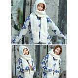 レディース フード付きマフラー 通販 マフラー 帽子 ネックウォーマー 防寒 防風 保温 フード付き 暖かい 手袋 かわいい おしゃれ 帽子マフラー ユニセックス 防寒対策 冷え対策 男女兼用