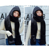 レディース フード付きマフラー 通販 マフラー 帽子 ネックウォーマー 防寒 防風 保温 フード付き 暖かい 手袋 かわいい おしゃれ 帽子マフラー ユニセックス 防寒対策 冷え対策 男女兼用