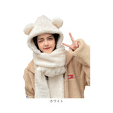 レディース フード付きマフラー 通販 帽子 マフラー 防寒 防風 保温 フード付き ネックウォーマー 帽子マフラー 暖かい 手袋 かわいい おしゃれ 防寒対策 冷え対策 ユニセックス 寒さ対策