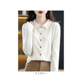 ニット カーディガン レディース 通販 ニットカーディガン セーター カーデガン トップス 秋 冬 ニットシャツ 長袖 カシミヤタッチ きれいめ 秋冬 前開き 襟付き polo襟 ポロカラー