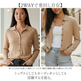 ニット カーディガン レディース 通販 ニットカーディガン セーター カーデガン トップス 秋 冬 ニットシャツ 長袖 カシミヤタッチ きれいめ 秋冬 前開き 襟付き polo襟 ポロカラー