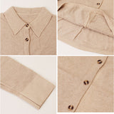 ニット カーディガン レディース 通販 ニットカーディガン セーター カーデガン トップス 秋 冬 ニットシャツ 長袖 カシミヤタッチ きれいめ 秋冬 前開き 襟付き polo襟 ポロカラー