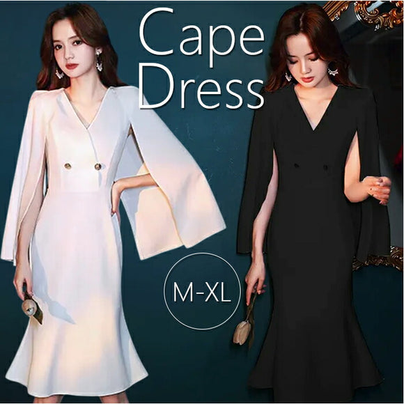 ケープドレス マーメイド ポンチョ 通販 マーメイドワンピース マーメイドドレス お呼ばれドレス パーティードレス ワンピース ワンピ フォーマルワンピース フォーマル マーメイドライン