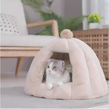 ペットハウス 犬 猫 通販 ベッド ハウス ペットベッド ドーム ドーム型 ペット用 テントベッド 家 キャットハウス クッション 取り外し可能 かわいい 防寒 防寒対策 ねこ yuph001