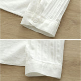 白シャツ レディース 長袖 通販 ブラウス 長袖シャツ ワイシャツ 無地 コットン 綿 トップス 長袖トップス オフィス スーツインナー 白 ホワイト おしゃれ yシャツ 大人 可愛い 通勤