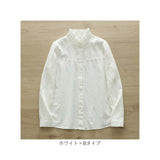 白シャツ レディース 長袖 通販 ブラウス 長袖シャツ ワイシャツ 無地 コットン 綿 トップス 長袖トップス オフィス スーツインナー 白 ホワイト おしゃれ yシャツ 大人 可愛い 通勤