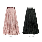 プリーツスカート ロングスカート 通販 フレアスカート スカート ロング ゴム おしゃれ オシャレ 可愛い かわいい プリーツ ロング丈 きれいめ 大人 ハイウエスト ウエストゴム