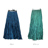 プリーツスカート ロングスカート 通販 フレアスカート スカート ロング ゴム おしゃれ オシャレ 可愛い かわいい プリーツ ロング丈 きれいめ 大人 ハイウエスト ウエストゴム