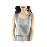 タンクトップ レディース 通販 ノースリーブ カットソー オフィス スーツインナー キャミソール 下着 シャツ インナー サラサラ レイヤード トップス 夏 おしゃれ 大人 可愛い きれいめ