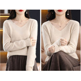 vネック ニット レディース 通販 セーター ニットセーター ウール 柔らかい 長袖 おしゃれ トップス 無地 カジュアル 暖かい オシャレ 冬 秋冬 防寒 オフィス 通勤 シンプル きれいめ