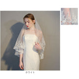 ウェディング ベール ミドル 通販 ウェディングベール ウエディングベール ウエディング ヴェール ミドルベール 結婚式 花嫁 veil 2層 ベールアップ ベールダウン シンプル レース 刺繍