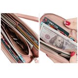 本革 長財布 ストラップ付き 通販 RFID スキミング防止 レザー 財布 お財布 ウォレット カードホルダー ロングウォレット さいふ 大容量 カード お札入れ 柔らかい やわらかい おしゃれ
