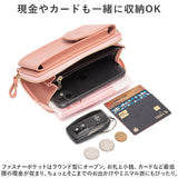 スマホショルダー ポーチ 財布 通販 スマホポシェット お財布ポシェット スマホ 入る バッグ 鞄 肩掛け 斜め掛け 小さい 縦 コンパクト 軽量 軽い じゃばら レザー調 ファスナー おしゃれ