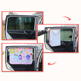 サンシェード 車 サイド 通販 カーテン 車用 自動車 キッズ 子供 子ども 日よけ 暑さ対策 目隠し 後部座席 お出かけ 車中泊 室内 ベビー 赤ちゃん 脱着簡単 吸盤 小物入れ かわいい