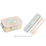 弁当箱 箸 セット 通販 日本製 skater YZFL7 お弁当箱 1段 ランチボックス 一段 650ml コンビセット カトラリーセット おはしセット お箸セット 4点ロック 食洗機対応 電子レンジ対応