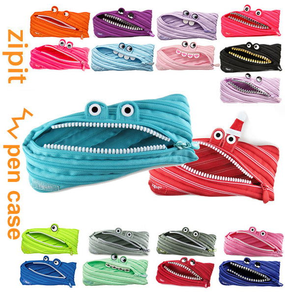 ペンケース ペンポーチ かわいい 小物入れ 定番 文房具 筆箱 モンスター zipit ジップイット