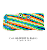 ペンケース おしゃれ 女子 通販 中学 高校 トロイカ モンスターペンケース レインボーティース 筆箱 ポーチ 小物入れ ゴールド マルチカラー かわいい キッズ 子供