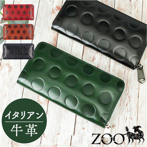 財布 メンズ 長財布 通販 ZOO ZLW-077 ズー イタリアンレザー ロングウォレット 長サイフ なが財布 ラウンドファスナー サイフ 大容量 革 本革 レザーウォレット ブランド 日本製