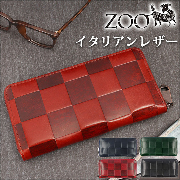 財布 メンズ 長財布 通販 ZOO ZLW-079 ズー イタリアンレザー ロングウォレット 長サイフ なが財布 ラウンドファスナー サイフ 大容量 革 本革 レザーウォレット ブランド 日本製