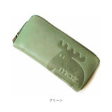 moz 財布 モズ ZNWE-86001 通販 長財布 レディース 束入れ 本革 牛革 ブランド レザー 革 ラウンドファスナー おしゃれ シンプル 大人 かわいい 可愛い ロゴ 北欧 ヘラジカ エルク メンズ
