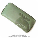 moz 財布 モズ ZNWE-86001 通販 長財布 レディース 束入れ 本革 牛革 ブランド レザー 革 ラウンドファスナー おしゃれ シンプル 大人 かわいい 可愛い ロゴ 北欧 ヘラジカ エルク メンズ