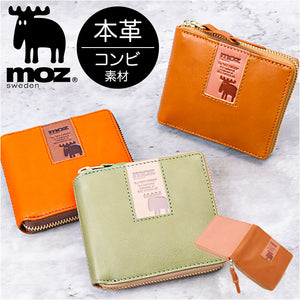 moz 財布 モズ ZNWS-86091 通販 二つ折り財布 2つ折り財布 二つ折り お財布 折りたたみ財布 レディース 本革 レザー ボックス型小銭入れ ラウンドファスナー おしゃれ かわいい シンプル