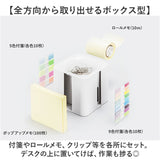 付箋 ケース 通販 メモキューブ 付箋ボックス メモボックス メモ収納 机上収納 整理用品 便利 文房具 おしゃれ かわいい メモケース 付箋ケース オフィス 自宅 付箋メモ入れ
