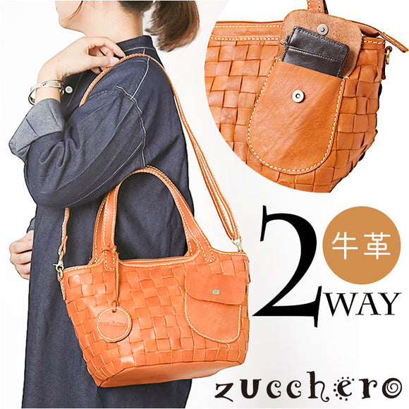 zucchero ズッケロ ショルダーバッグ 2WAY 通販 ハンドバッグ ハンドバック ショルダーバック ショルダー 肩掛け 斜めかけ ななめかけ トートバッグ トートバック 手提げ トート レザー