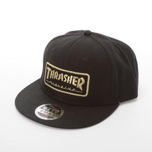 キャップ スラッシャー THRASHER ロゴ スナップバック アクセサリー OTTO 定番 CAP ベースボールキャップ 平ツバ ワッペン スケーターブランド スナップバックキャップ コットン 黒 帽子 レディース メンズ メンズ帽子 14thc03 14THC03 - バックヤードファミリー