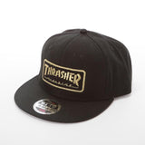 キャップ スラッシャー THRASHER ロゴ スナップバック アクセサリー OTTO 定番 CAP ベースボールキャップ 平ツバ ワッペン スケーターブランド スナップバックキャップ コットン 黒 帽子 レディース メンズ メンズ帽子 14thc03 14THC03 - バックヤードファミリー