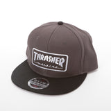 キャップ スラッシャー THRASHER ロゴ スナップバック アクセサリー OTTO 定番 CAP ベースボールキャップ 平ツバ ワッペン スケーターブランド スナップバックキャップ コットン 黒 帽子 レディース メンズ メンズ帽子 14thc03 14THC03 - バックヤードファミリー