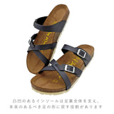 サンダル レディース 履きやすい 通販 ぺたんこ 歩きやすい ブランド JoyWalker ジョイウォーカー おしゃれ 春夏 ローヒール レディースサンダル コンフォートサンダル シンプル フラット 大人 かわいい スエード インソール EVA アウトソール クロスストラップサンダル
