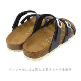 サンダル レディース 履きやすい 通販 ぺたんこ 歩きやすい ブランド JoyWalker ジョイウォーカー おしゃれ 春夏 ローヒール レディースサンダル コンフォートサンダル シンプル フラット 大人 かわいい スエード インソール EVA アウトソール クロスストラップサンダル