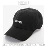 スラッシャー キャップ 通販 メンズ レディース ブランド THRASHER ローキャップ 浅め 無地 ロゴ 刺繍 ワンポイント MAG LOGO 帽子 綿 コットン カジュアル ストリート スポーツ 男女兼用 ユニセックス お揃い おそろ - バックヤードファミリー