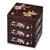 重箱 三段 通販 桜 3段 お重 5寸 ランチボックス ファミリーサイズ お重箱 おせち お花見 行楽 ピクニック 和モダン 晴れの日 弁当 お正月 ハレの日 運動会 行楽弁当 大きめ オードブル 容器 花見 レジャー 4人 5人 4～5人 お弁当 - バックヤードファミリー