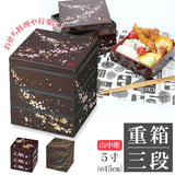重箱 三段 通販 桜 3段 お重 5寸 ランチボックス ファミリーサイズ お重箱 おせち お花見 行楽 ピクニック 和モダン 晴れの日 弁当 お正月 ハレの日 運動会 行楽弁当 大きめ オードブル 容器 花見 レジャー 4人 5人 4～5人 お弁当 - バックヤードファミリー