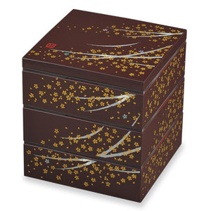 重箱 三段 通販 桜 3段 お重 6寸 ランチボックス ファミリーサイズ お重箱 おせち お花見 行楽 ピクニック 和モダン 晴れの日 弁当 お正月 ハレの日 運動会 行楽弁当 大きめ オードブル 容器 花見 レジャー 4人 5人 4～5人 お弁当 - バックヤードファミリー