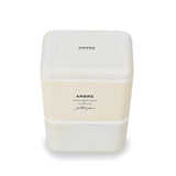 ランチボックス　2段 ARBRE アルブル 通販 弁当箱 ランチケース お弁当 ランチ 電子レンジ対応 食洗機OK レディース 女の子 女子 高校生 中学生 かわいい おしゃれ 日本製 ナチュラル 木目調 北欧 モダン 遠足 ピクニック スクエア 正方形 入れ子式 コンパクト 正和 - バックヤードファミリー