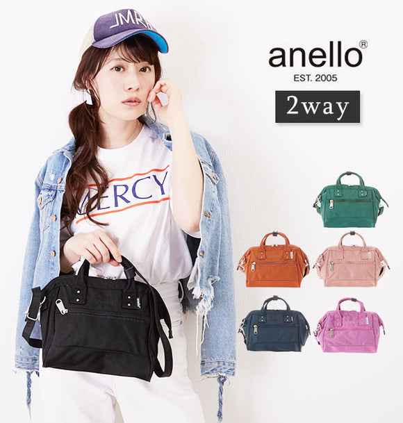 アネロ ショルダーバッグ レディース 通販 斜め掛け anello 小さめ 軽い 軽量 2way ボストン ミニ 黒 シンプル おしゃれ ママ 大人 かわいい 無地 ロゴ 刺繍 ミニショルダー ミニボストン 通学 通勤 ママバッグ サブバッグ ななめ掛け 斜めがけ マザーズバッグ - バックヤードファミリー