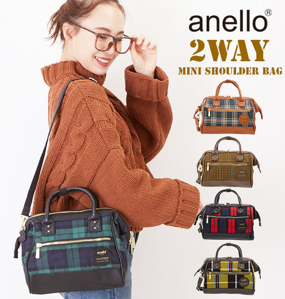 アネロ ショルダーバッグ ミニ anello  通販 ミニショルダーバッグ レディース 斜めがけ ななめ掛け ミニショルダー かわいい おしゃれ ママ マザーズ 斜めがけバッグ ブランド チェック 2way がま口 バッグ 口金 がまぐち 肩掛け 手提げ 旅行 おでかけ - バックヤードファミリー