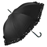 日傘 フリル 通販 58cm レディース ジャンプ傘 晴雨兼用 UVカット 遮光 ワンタッチ傘 ジャンプ  ワンタッチ 折れにくい 雨傘 傘 長傘 グラスファイバー 親骨 ATTAIN アテイン 晴雨兼用傘 婦人 - バックヤードファミリー