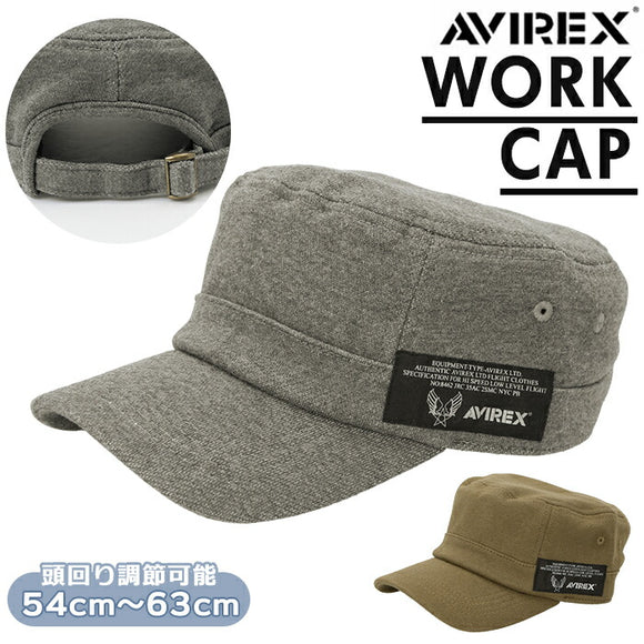 avirex キャップ 通販 メンズ レディース ワークキャップ ブランド アビレックス 帽子 シンプル 無地 冬 秋冬 カジュアル おしゃれ チャコール カーキ 父の日 プレゼント