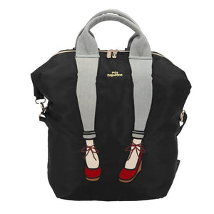 リュック レディース おしゃれ 通販 通学 通勤 ブランド mis zapatos カジュアル 大人 かわいい 2way  3way トートバッグ ショルダーバッグ ママバッグ 旅行 おでかけ パンプス 足トート 靴トート ロールアップ デニム ナイロンスキニー3WAYリュック バックパック