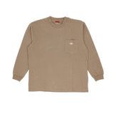 BALL Tシャツ 長袖 32380 ボール 通販 メンズ ブランド ロンT ビッグシルエット ゆったり 綿100% 大きいサイズ ポケット付き おしゃれ シンプル カジュアル 袖口 刺繍 ロゴ ワッペン ユニセックス 男女兼用 おそろい ペアルック トップス メンズファッション